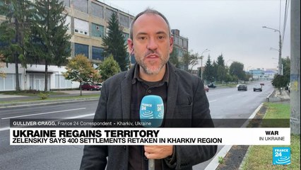 Ukraine's Zelensky visits recently retaken strategic city of Izium