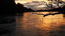 Relaxing nature sounds - amazing sunset and water sounds