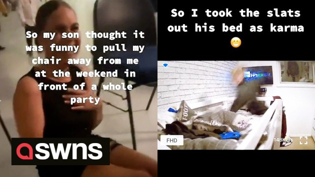Mum gets revenge on her 11-year-old by removing slats from his bunk bed