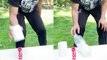 This dice stacking/front flip combo is bound to make you clap your hands