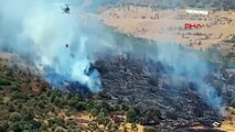 İzmir'de makilikte çıkan yangın ormana da sıçradı