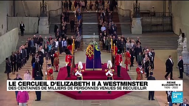Royaume-Uni : des heures d'attente pour voir le cercueil d'Elizabeth II à Westminster