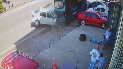 Sinop'ta feci kaza kamerada