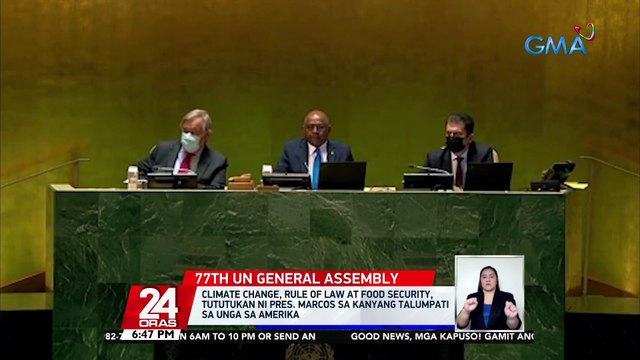 Climate change, rule of law at food security, tututukan ni Pres. Marcos sa kanyang talumpati sa UNGA sa Amerika | 24 Oras