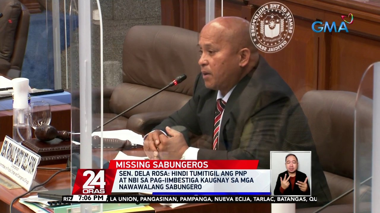 Sen. Dela Rosa: hindi tumitigil ang PNP at NBI sa pag-iimbestiga kaugnay sa mga nawawalang sabungero | 24 Oras