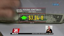 BSP: personal remittances na ipinapadala sa bansa, tumaas sa unang 7 buwan ng 2022 | 24 Oras