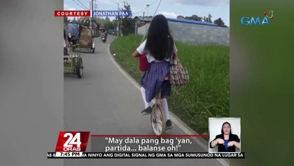 Grade 7 student, nag-u-unicycle daw para makatipid sa pamasahe | 24 Oras