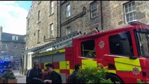 Fire crews attend a blaze at a property in Rose Street, Edinburgh