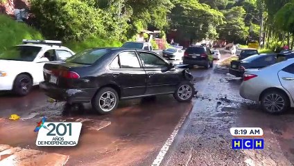 #HCHCopán | ¡Terrible! Ocupantes de moto perecen tras brutal impacto con camión en la CA-4