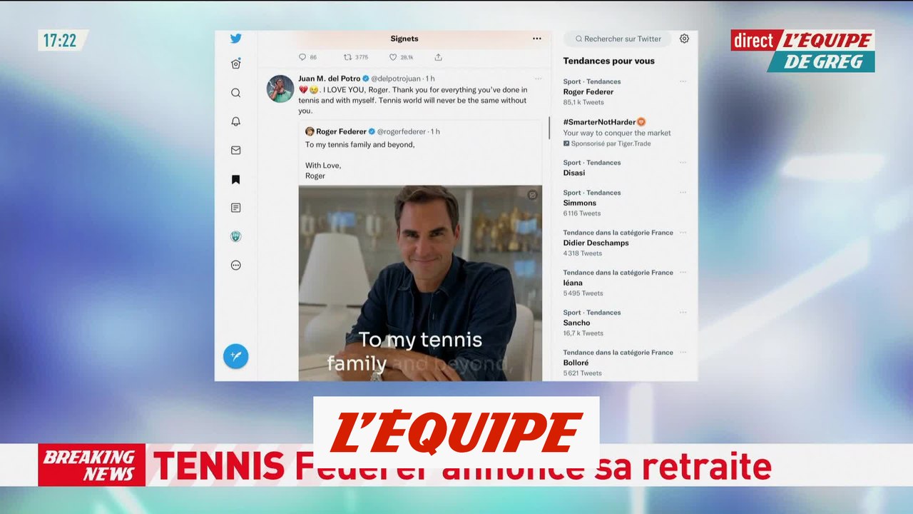 Le monde du tennis salue le départ à la retraite de Roger Federer - Tennis - ATP