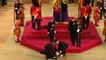 Watch the moment a royal guard collapsed while keeping vigil over Queen Elizabeth II's coffin
