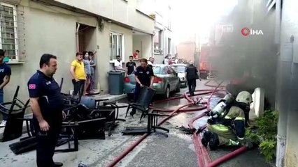 Apartmanda çıkan yangın panik oluşturdu