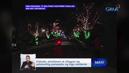 Kalsada, pinailawan at nilagyan ng palamuting pampasko ng mga residente | Saksi