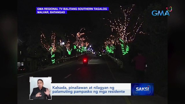 Kalsada, pinailawan at nilagyan ng palamuting pampasko ng mga residente | Saksi