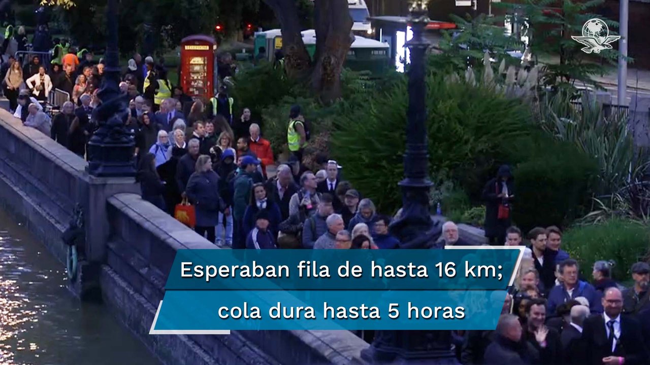 Reina Isabel II. Fila de 6 kilómetros para despedir a la monarca en Londres