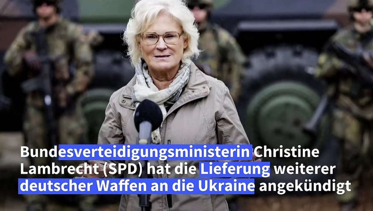 Lambrecht: weitere waffenlieferung an ukraine - aber keine panzer