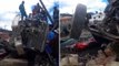 Impresionante accidente: tractomula sin frenos se llevó a seis carros por delante en Arcabuco