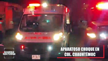 Un aparatoso choque tuvo lugar en la colonia Cuauhtémoc de Guadalajara