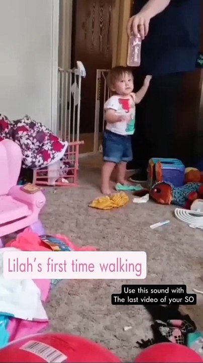Baby's first steps set to perfect use of soundtrack