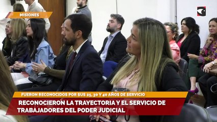 Reconocieron la trayectoria y el servicio de trabajadores del Poder Judicial