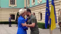 Von der Leyen aplaude en Kiev los esfuerzos de Ucrania en el proceso de adhesión a la UE