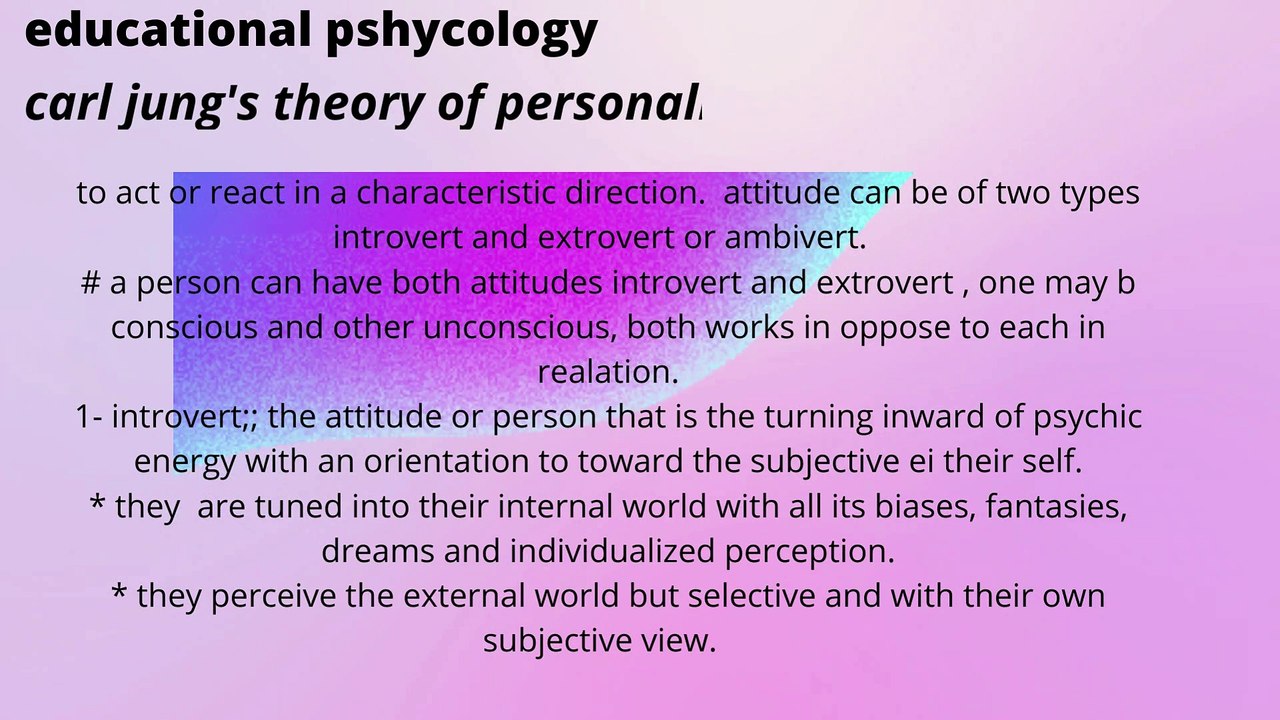 #dailymotion-theory of personality-carl Jung's theory-categories-functions-archetype-systems