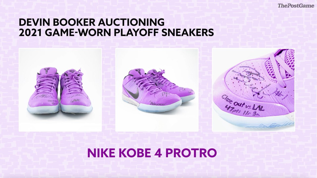Devin Booker Auctions His Iconic Game Worn Nike Kobe 4 Protro
