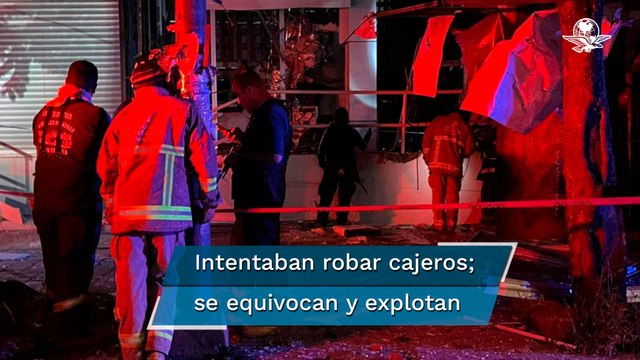 Reportan explosión en cajeros automáticos de banco en Cuernavaca