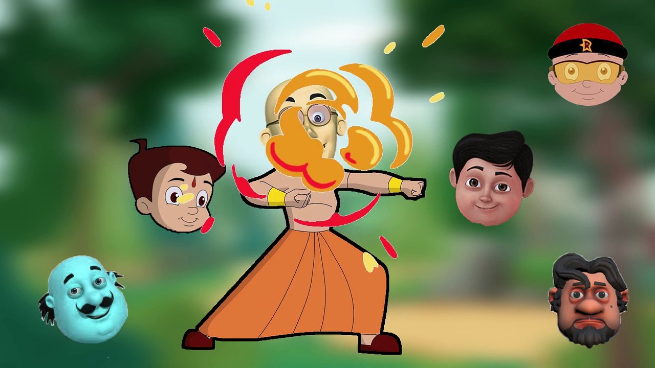 chota bheem mighty raju shiva motupatlu  Funny cartoon wrong face game-3
