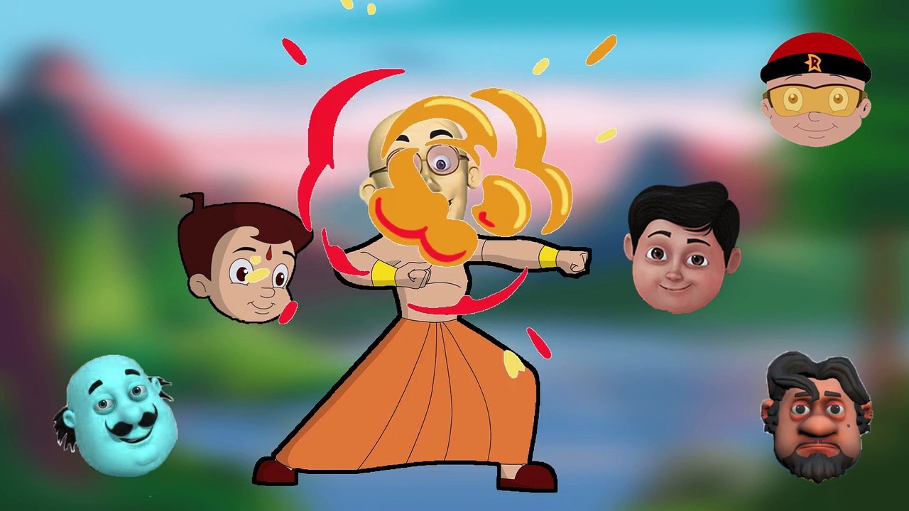chota bheem mighty raju shiva motupatlu  Funny cartoon wrong face game-8