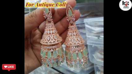 ❤️ Rose gold Jhumka | Party wear jhumkas design