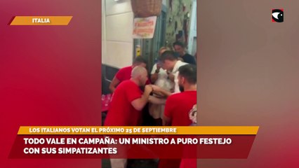 Todo vale en campaña Un ministro a puro festejo con sus simpatizantes