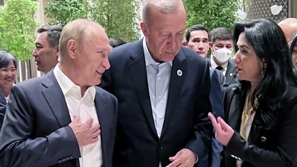 Cumhurbaşkanı Erdoğan, "Ebedi Şehir"de ŞİÖ Zirvesi'ne katılan liderlerle sohbet etti