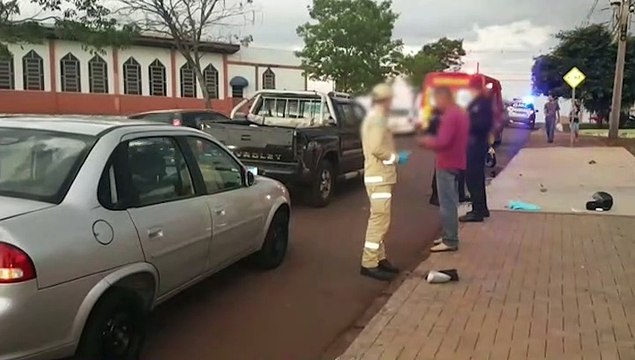 Colisão envolvendo três veículos deixa motociclista ferido no Bairro Brasmadeira