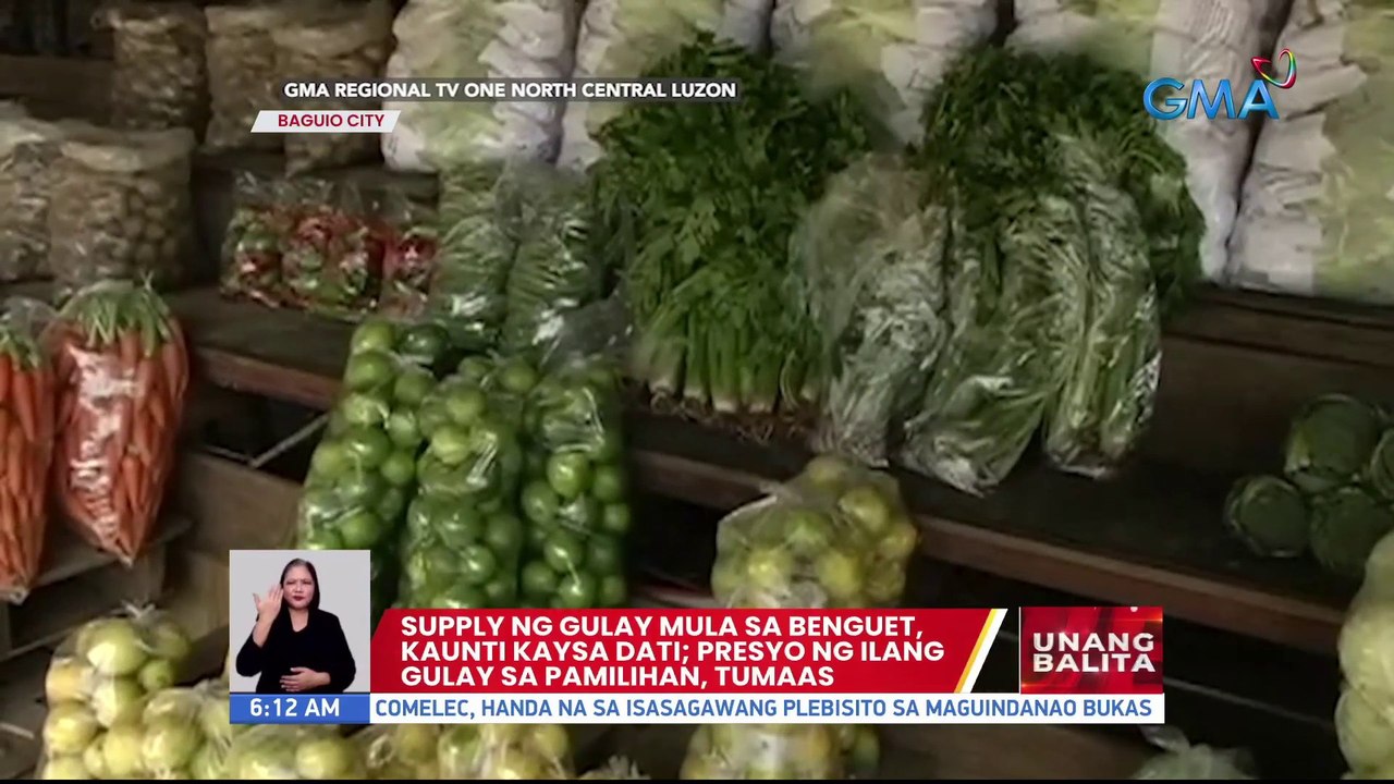 Supply ng gulay mula ssa Benguet, kaunti kaysa dati; Presyo ng ilang gulay sa pamilihan, tumaas | UB