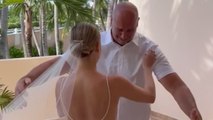 Stepdad Can't Hold Back Emotions During Stepdaughter's First Look On Wedding Day | Happily TV