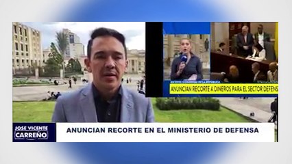 Senador José Vicente Carreño denuncia reducción del presupuesto en Mindefensa