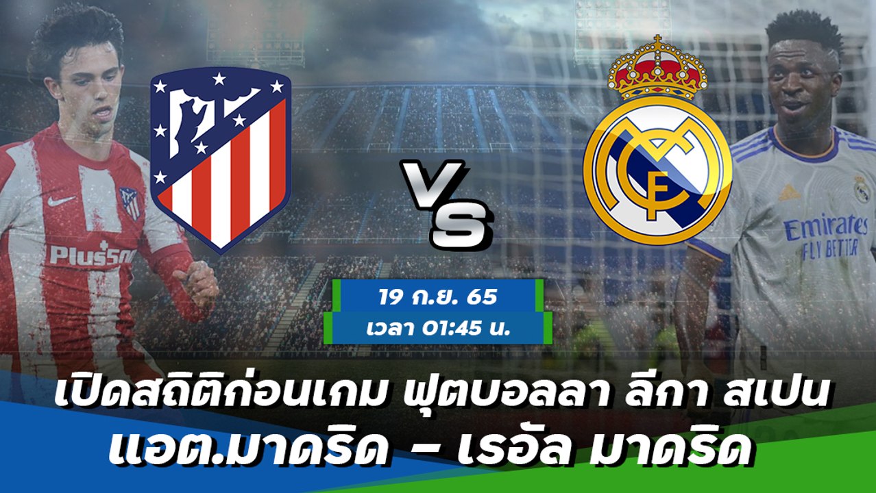 แอต.มาดริด - เรอัล มาดริด ฟุตบอลลา ลีกา สเปน 20...
