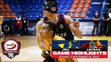 NCAA Season 98 | Game Highlights: Letran vs JRU | Men's Basketball Round 1