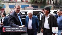 Marcelo Ebrard recibió a Evo Morales y Pepe Mujica