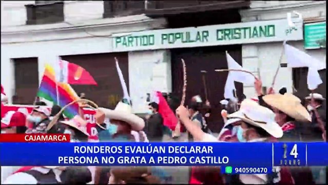 Pedro Castillo: ronderos de Cajamarca evalúan declararlo persona no grata