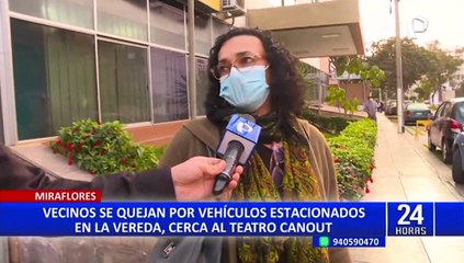 Download Video: Miraflores: Vecinos denuncian gran cantidad de vehículos estacionados sobre las veredas