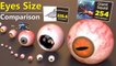 Eye Size Comparison _ Monster Eyes size comparison