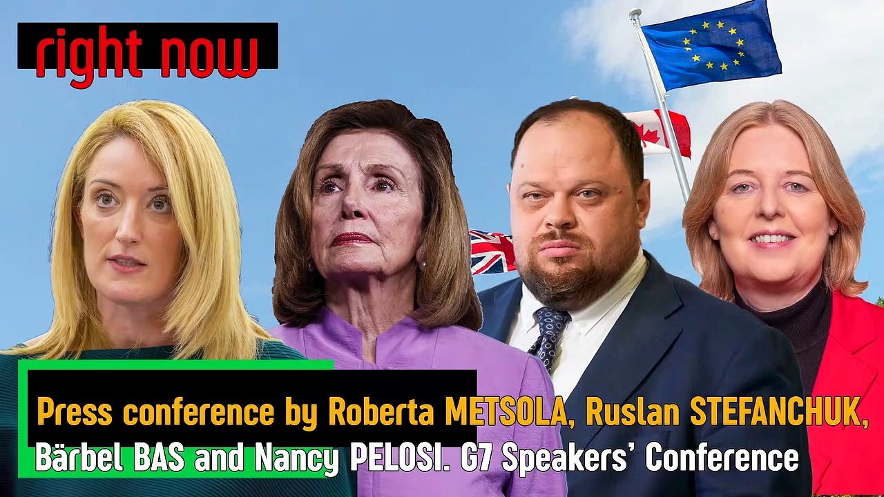 LIVE - G7 Speakers’ Conference in Berlin. Press statement by Metsola, Stefanchuk, Bas and Pelosi.