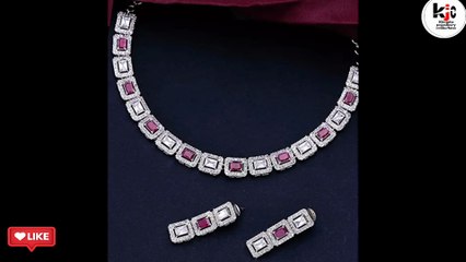 Very Beautiful AD necklace design  || Unique American Diomond Necklace Collection