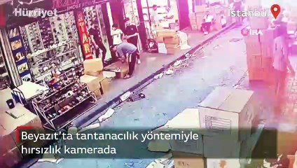 Beyazıt’ta tantanacılık yöntemiyle hırsızlık kamerada