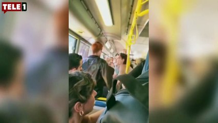 İETT'de panik anları kamerada! Ayağına basılan yolcu bıçak çekti