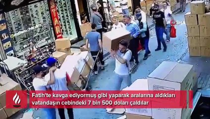 Beyazıt’ta tantanacılık yöntemiyle hırsızlık kamerada