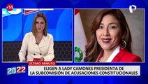 Eligen a Lady Camones como presidenta de la Subcomisión de Acusaciones Constitucionales