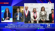 Eligen a Lady Camones como presidenta de la Subcomisión de Acusaciones Constitucionales